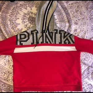 Red oversized Pink (VS) hoodie!!